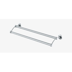 Specialty Products Waterworks: 24'' Easton double metal towel bar polished chrome