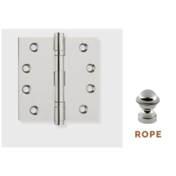 Specialty Products Classic Brass: 4'' x 4'' ball bearing hinges with rope finial revere tarnished