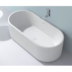 Specialty Products LACAVA: 67 w x 30 3/4 d x 21 5/8 h freestanding Brio tub only with overflow and soft touch drain matte white